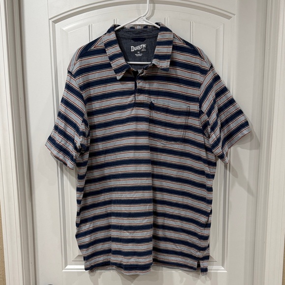 EUC Striped Blue and White Men's Shirt - Picture 2 of 5